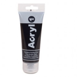 COLORE ACRILICO FINE tubo da 75ml NERO 800