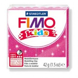 PASTA POLIMERICA FIMO KIDS 42gr ROSA GLITTER 262