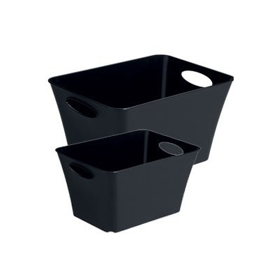 CONTENITORE LIVING BOX 52,6x39,2x31CM - 44LT NERO