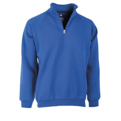 FELPA MEZZA ZIP ROYAL    TG.L COTONE/POLIESTERE
