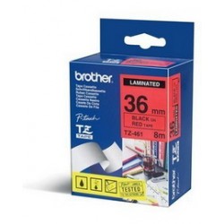 NASTRO LAMINATO BROTHER TZE-461 36MMx8MT NERO/ROSSO