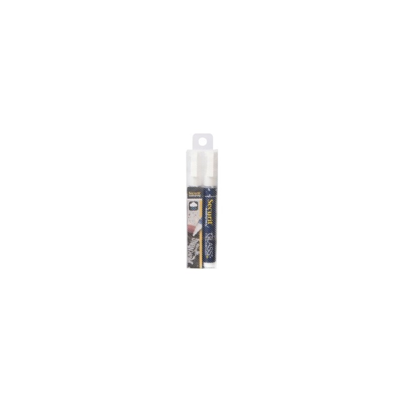 BLISTER 2 MARCATORI A GESSO LIQUIDO Waterproof BIANCO 2-6mm Securit
