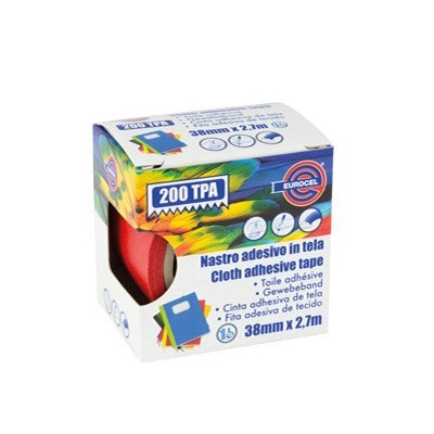 Nastro adesivo telato TPA rosso 200 38mmx2,7mt Eurocel