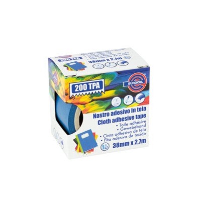 Nastro adesivo telato TPA blu 200 38mmx2,7mt Eurocel