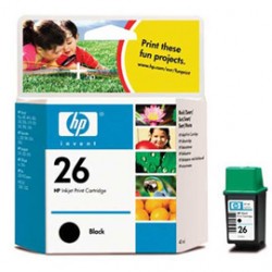 CARTUCCIA A GETTO DINCHIOSTRO HP N.26 NERO 40ML..