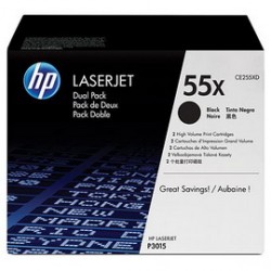 SCATOLA 2 TONER NERO HP LASERJET CE255X LASERJET P-3015DN 12.500PG