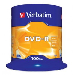 SCATOLA 100 DVD-R SPINDLE 16X 4.7GB SERIGRAFATA
