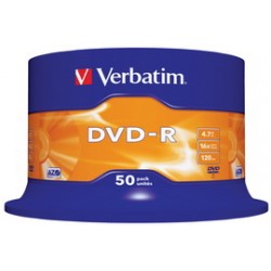 SCATOLA 50 DVD-R SPINDLE 16X 4.7GB 1 MATT SILVER