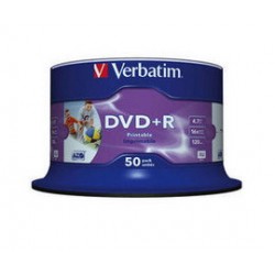 SCATOLA 50 DVD+R 4.7GB / 120 STAMPABILE WIDE PRINT NO ID NR. SPINDLE