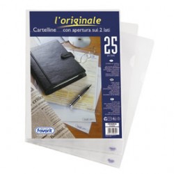 25 CARTELLINE A L 22X30 PPL LISCIO LORIGINALE FAVORIT