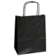 25 SHOPPERS CARTA KRAFT 18x7x24CM TWISTED NERO