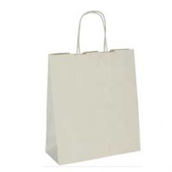 25 SHOPPERS CARTA BIOKRAFT 22X10X29CM TWISTED SABBIA