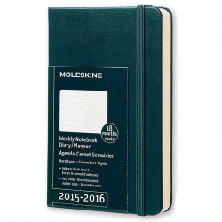 AGENDA 18 MESI MOLESKINE SETTIMANALE C.RIG.VERDE P