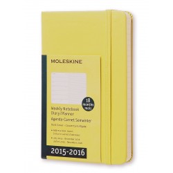 AGENDA 18 MESI MOLESKINE SETTIMANALE C.RIG.GIALL P