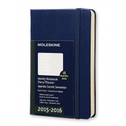 AGENDA 18 MESI MOLESKINE SETTIMANALE C.RIG. BLU P