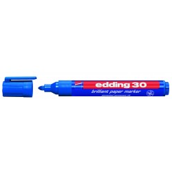 MARKER PERMANENTE        BRILLANTE EDDING 30 BLU