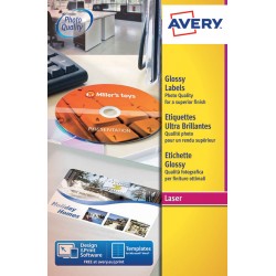 ETICHETTE 210X297  AVERY GLOSSY SC25FG