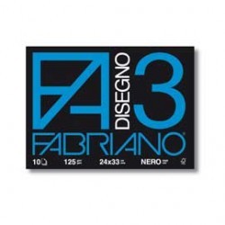 ALBUM FABRIANO F3  24X33 NERO 10FG  125gr.