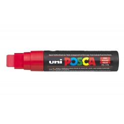 MARKER UNI POSCA PC-17K  PUNTA A SCALPELLO ROSSO