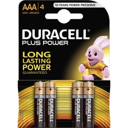 BLISTER 4 PILE DURACELL PLUS (MN2400) AAA - MINISTILO