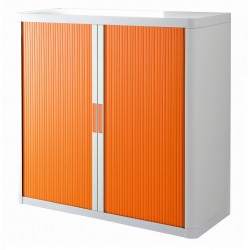 ARMADIO EASYOFFICE BIANCO/ARANCIO 110X41,5X104