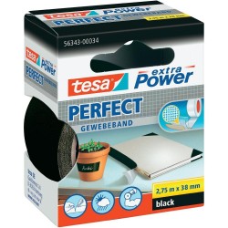 NASTRO ADESIVO TELATO NERO 38X2,75 tesa PERFECT extra Power