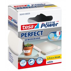 NASTRO ADESIVO TELATO BIANCO 38X2,75 tesa PERFECT extra Power