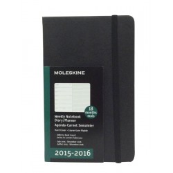 AGENDA 18 MESI MOLESKINE SETTIMANALE C.RIG. NERA P