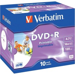 CUSTODIA 10 DVD+R STAMPABILI Verbatim