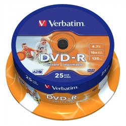 CAMPANA 25 DVD-R STAMPABILI Verbatim