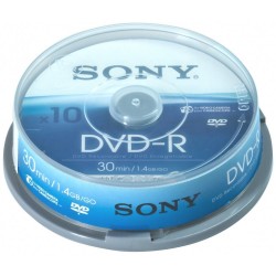 SPINDLE 10 DVD-R SONY 1.4 GB 30 MINUTI