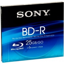 SLIM CASE BD-R 25 GB 216 MB/s SONY