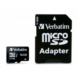 MICRO SDHC Verbatim CLASS 10 Premium 16GB + ADATTATORE