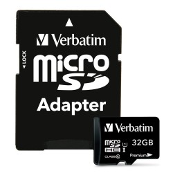 MICRO SDHC Verbatim CLASS 10 32GB Premium + ADATTATORE