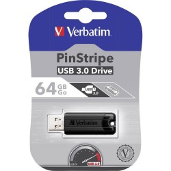 CHIAVETTA USB 3.0 64 GB  Verbatim PinStripe