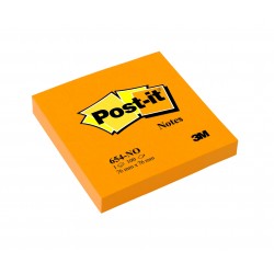 CF.6 BLOCCO Post-it Notes 654-NO Neon ARANCIO 3M