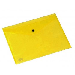 BUSTA CON BOTTONE PULL GIALLO 21X29.7CM - Conf da 5 pz.