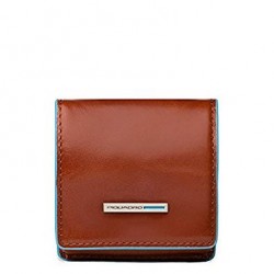 PQUADRO  PU2634B2 PORTAMONETE BLU SQUARE ARANCIO