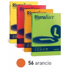 CARTA RISMALUCE 200GR A4 125FG ARANCIO FAVINI
