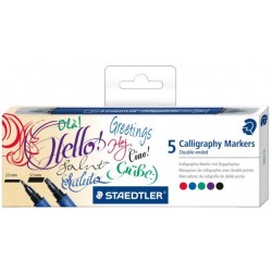 CALLIGRAPHY MARKER DUO   5 COLORI ASS. 2,5 3,5 MM
