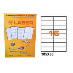 23219 ETICHETTE LASER    IN LINEA 105X36 FG.100