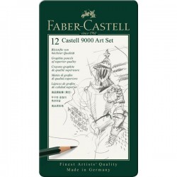 SET CASTELL 9000 ART     12 MATITE GRAFITE 8B-2H